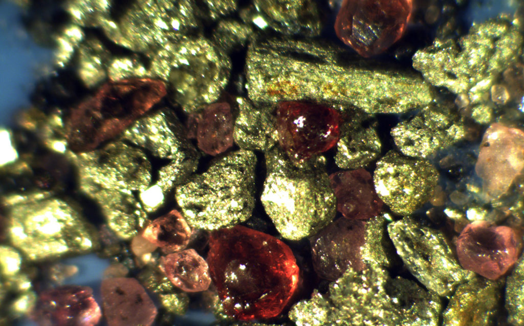 Pyrites and garnets