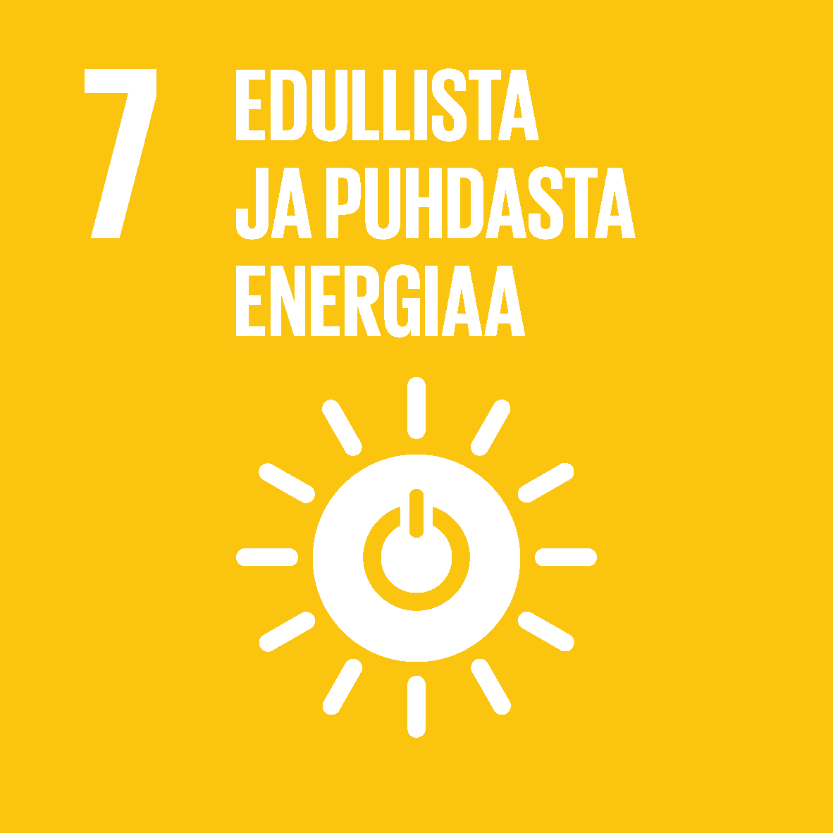 YK:n kestävän kehityksen tavoite 7 Edullista ja puhdasta energiaa