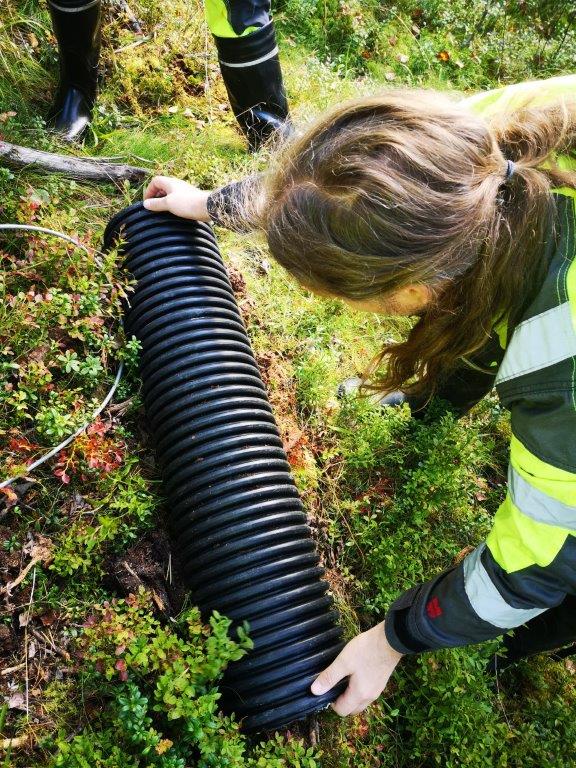 Assembling the pipe to protect the equipment.